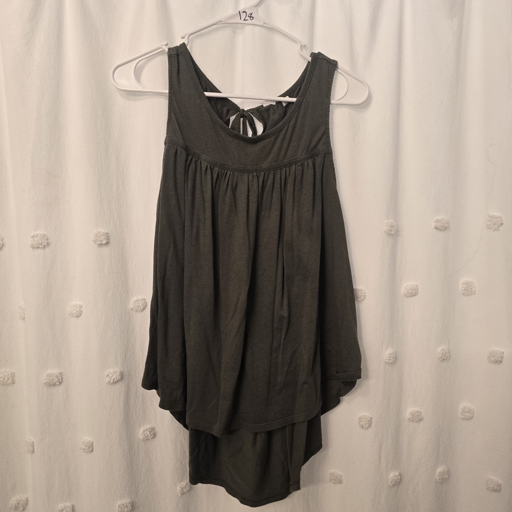 Gap Army Green Sleeveless Top With Cute Details Size Large